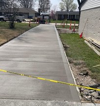 air-entrained concrete mix being poured in Colorado Springs