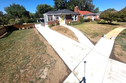 freshly poured concrete driveway in Colorado Springs CO