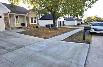 concrete front steps on a Colorado Springs home
